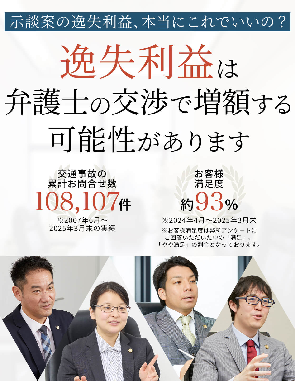 逸失利益は弁護士の交渉で増額する可能性があります 弁護士 今西眞 川上満里奈 小林優介 沖田翼