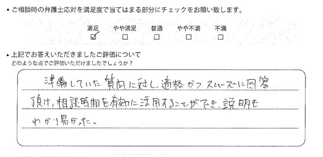 姫路法律事務所でいただいたお客様の声