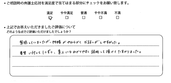 広島法律事務所でいただいたお客様の声